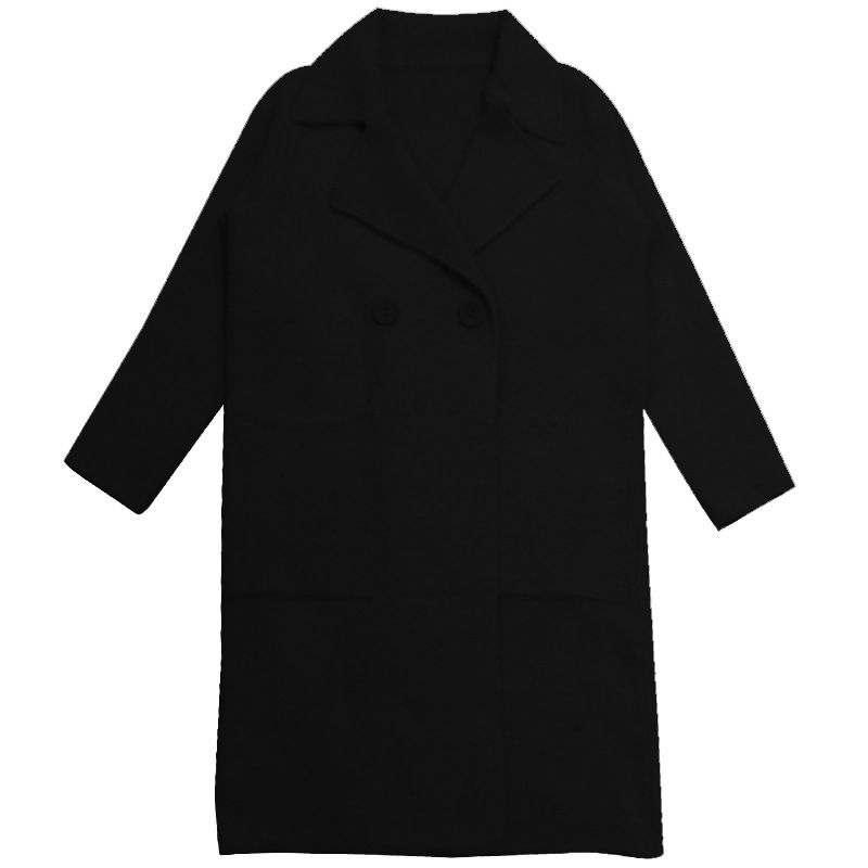 Ny Dame Top Frakke Mellemlang High-end Sweater Cardigan Løs Trendy