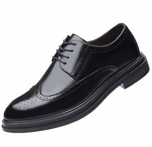 Nye Brogue-sko Til Mænd Formel Kjole Sko Business Casual Snøresko Herre Åndbare Forhøjende Bryllupssko