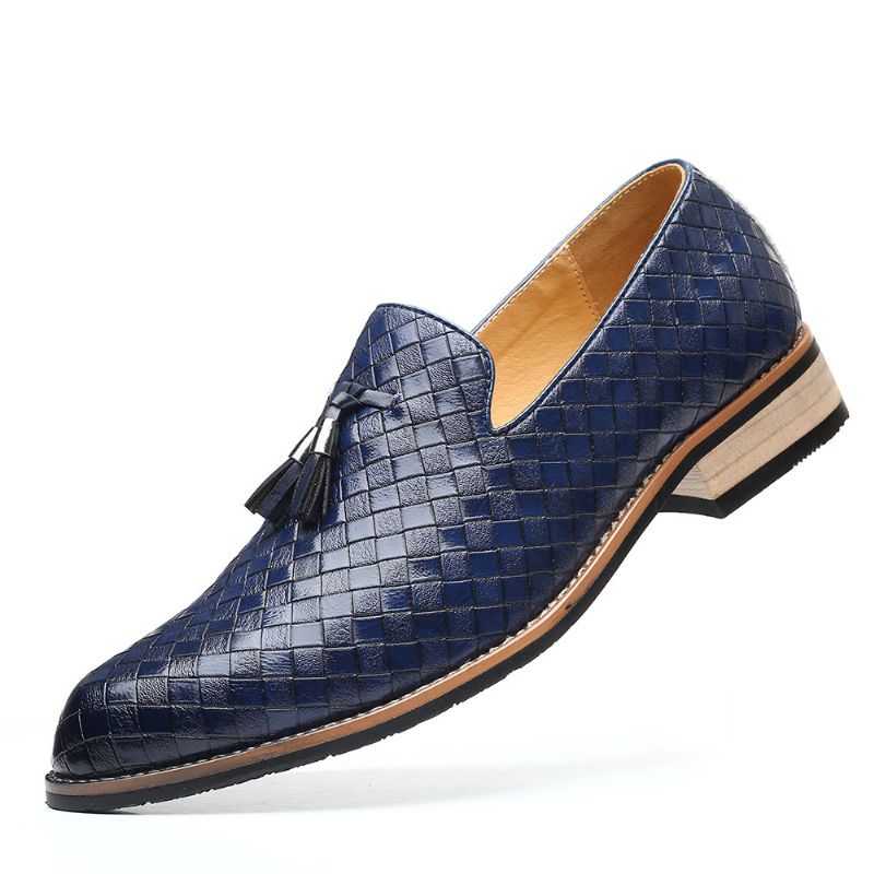 Nye Mænds Casual Peas-sko Stor Størrelse One Foot Slip On Flat Shoes Tassel Fashion Herresko