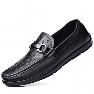 Nyt Forårs Kohud Herreærter Fritidssko Mode Ægte Læder Herresko Soft Loafers Dress Sko