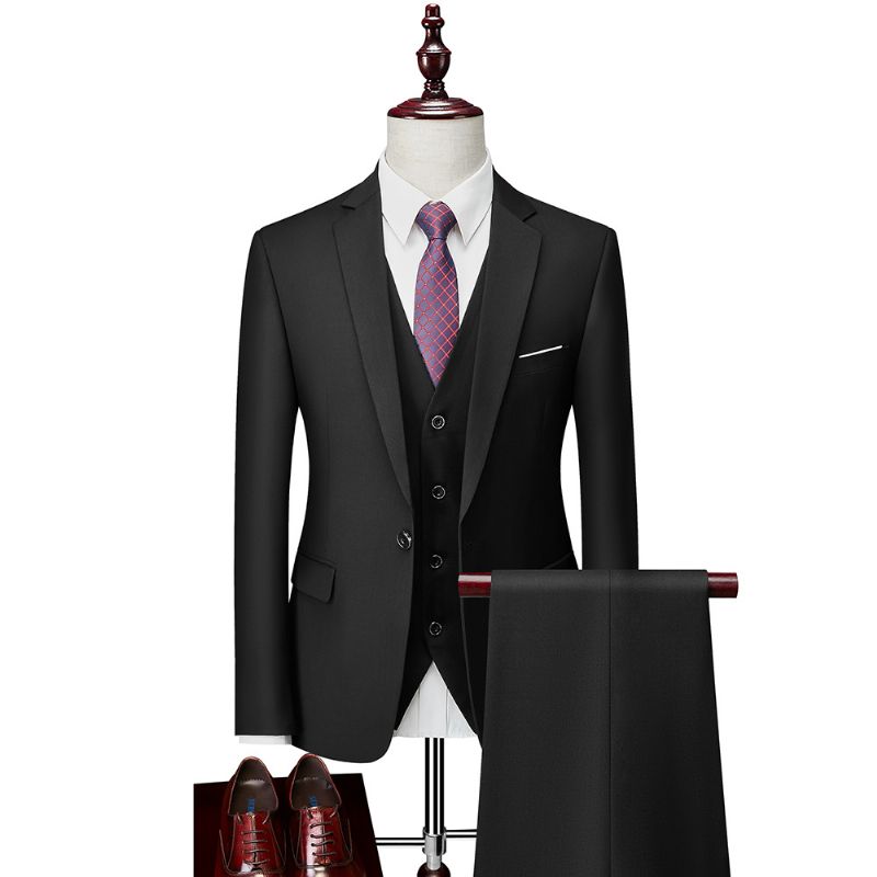 Passer Til Mænds Business Casual One Button Dress Tredelt