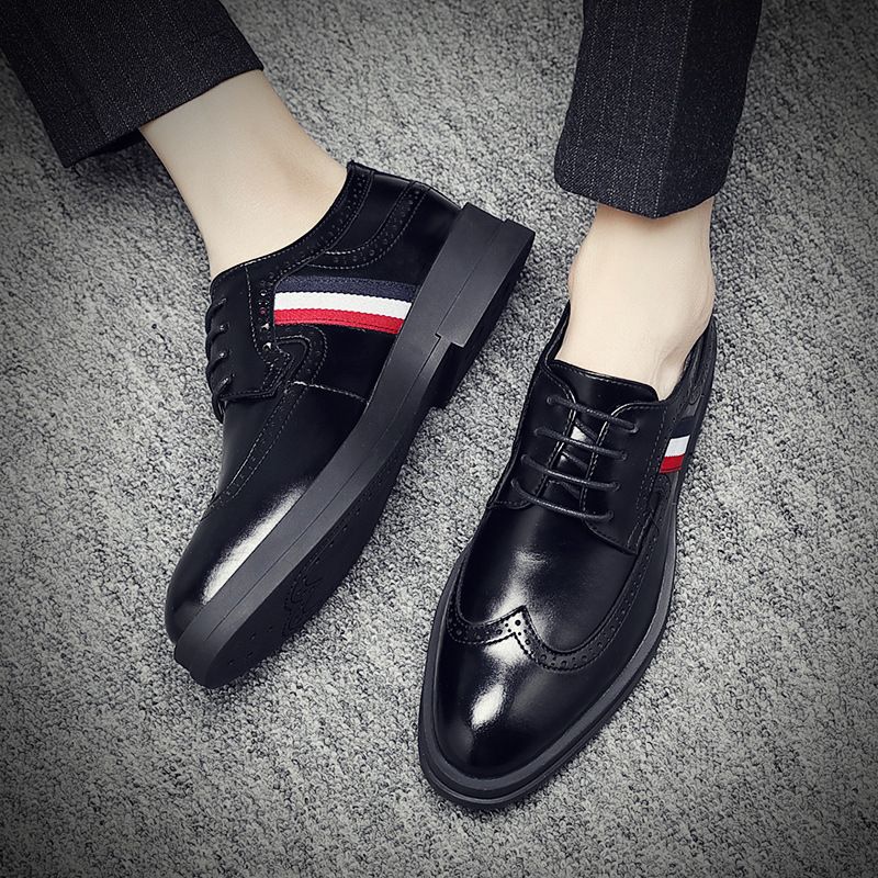 Sommer Brogue Sko Brudgom Bryllup Herresko Business Kjole Trendy Læder Casual Dress Sko Herre