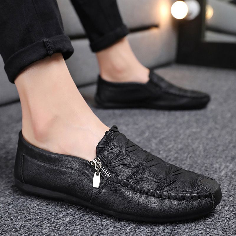 Sommersko Til Mænd Kjolesko Til Slip-on Ærtesko Spirit Guy Afslappet Blød Sål Trendy Sko
