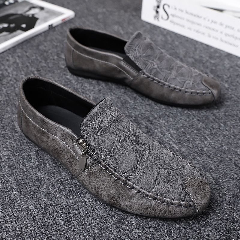 Sommersko Til Mænd Kjolesko Til Slip-on Ærtesko Spirit Guy Afslappet Blød Sål Trendy Sko