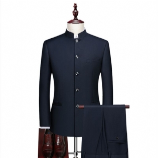 Standkrave Herredragt Slim Fit Kjole Trend