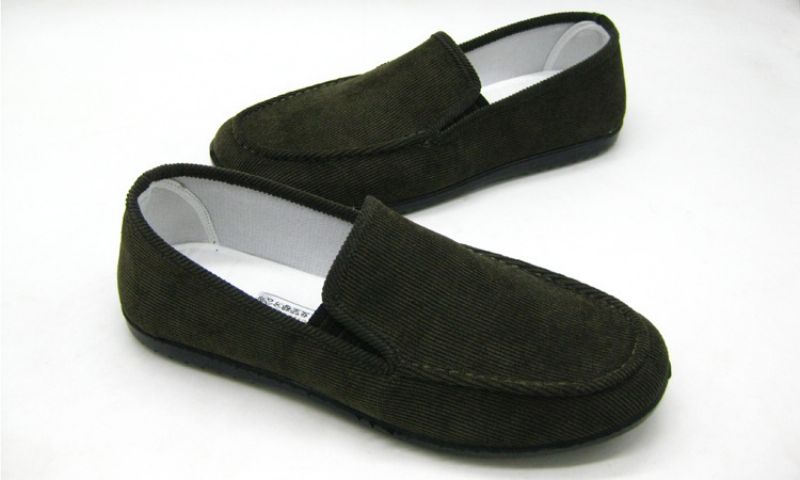 Stofsko Mænds Slip-on Gamle Åndbare Lette Fritidssko Ruskind Behagelige Loafer-flats Med Blød Sål