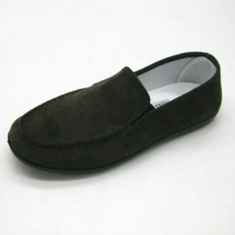 Stofsko Mænds Slip-on Gamle Åndbare Lette Fritidssko Ruskind Behagelige Loafer-flats Med Blød Sål