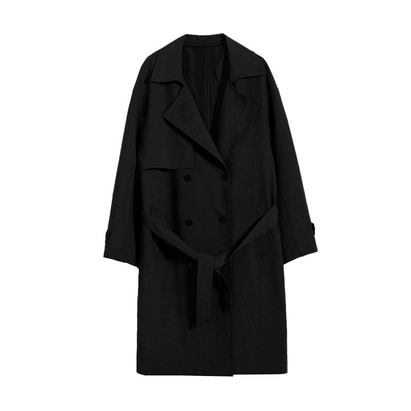 Trenchcoat Herre 2023 Trend Mellemlang Jakke Løs Afslappet Frakke