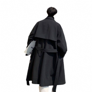 Trenchcoat Herre Mellemlang Uldfrakke