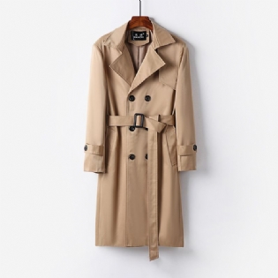 Windbreaker Herre Lang Sektion Smuk Slim-fit Frakke Ny