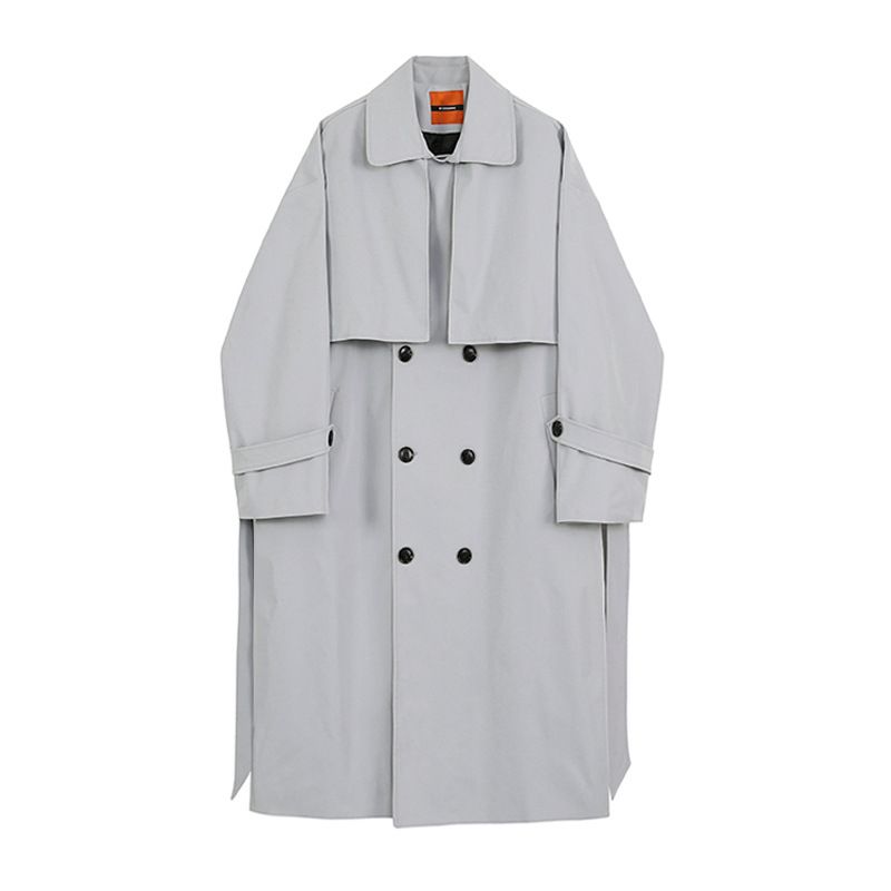Windbreaker Mænds Mellemlange Afslappet Trendy Flot Løs Frakke