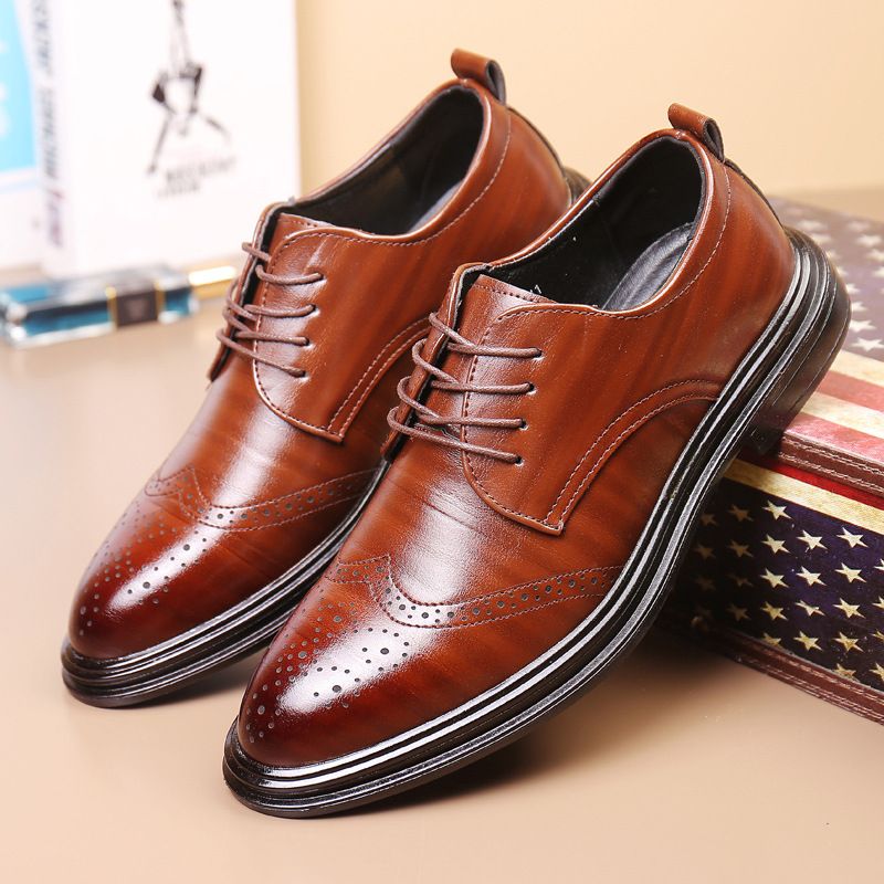 2023 Forår Ny Brogue Sko Herre Kjole Sko Plus Size Business Casual Mode Herresko 45-46-47