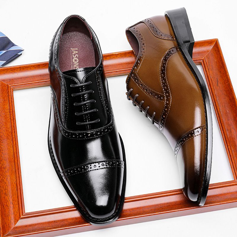 2023 Forår Ny Brogue Sko Udskårne Mænds Dress Sko Mænd Læder Business Sko Casual Sko