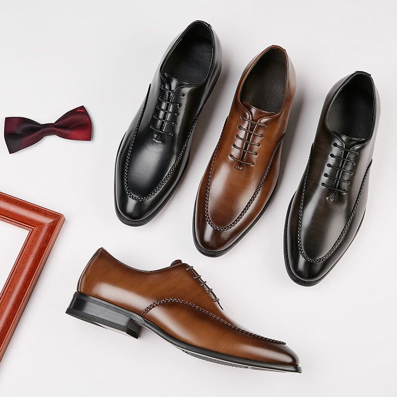 2023 New Business Dress Sko Herre Retro Teen Sko Gentleman Oxford Derby Sko