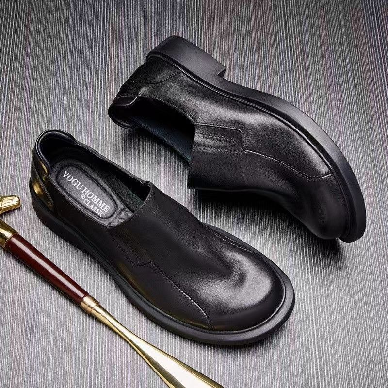 2023 Nye Mænds Store Tå Formelle Sko Slip-on Fritidssko Rundtåede Åndbare Business Sko