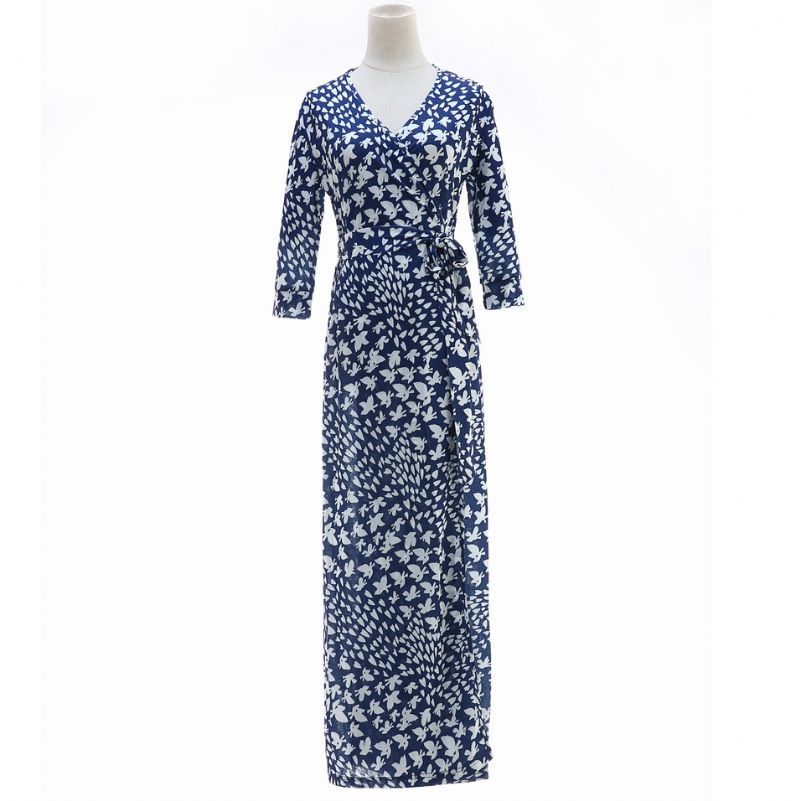 2023 Slim Fit Hip Blomstret Kjole