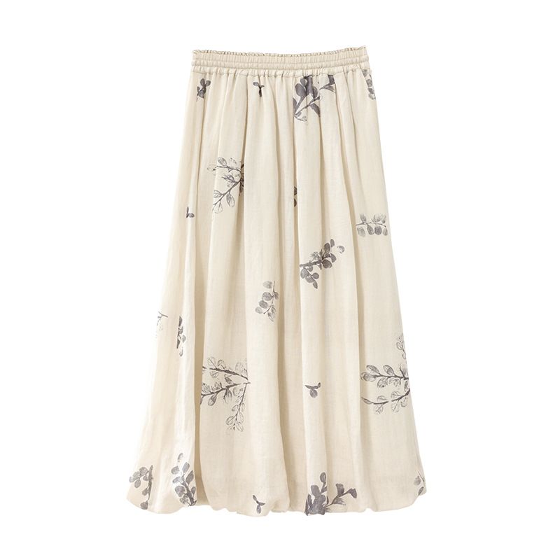 2023 Twill Fresh Skirt Print Bud Retro Dobbeltlag
