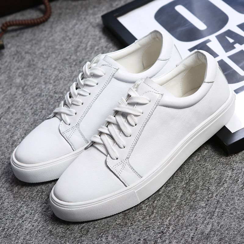 Ægte Ko Kjole Sko Herre Sommer Sport Og Fritid Sneakers Trendy Studerende Plus Size Dame Par Sko