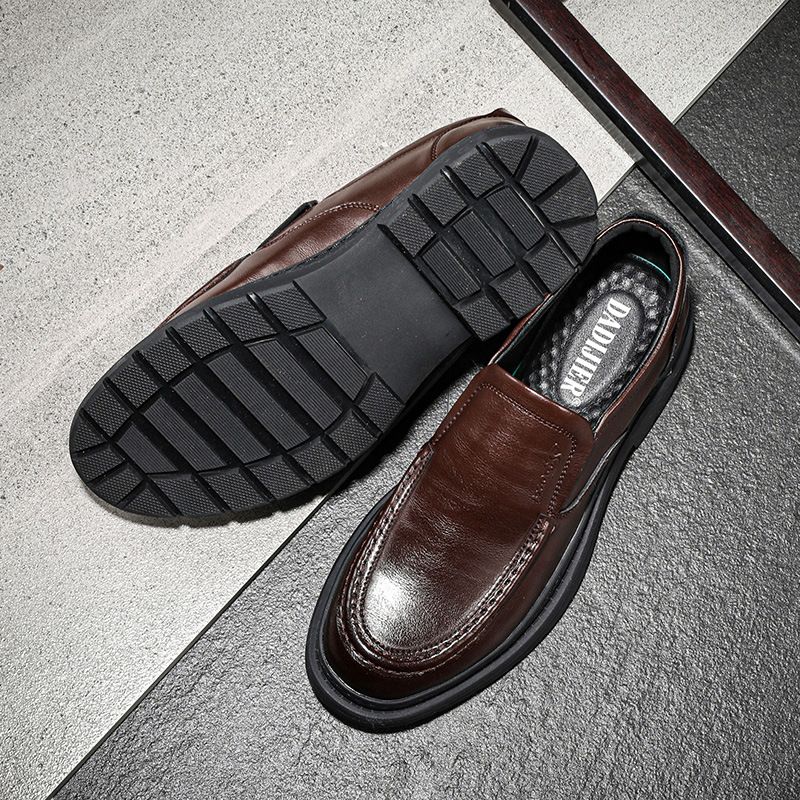 Business Formel Kjole Slip-on Formelle Sko Herre Læder Blødt Blød Sål Sko