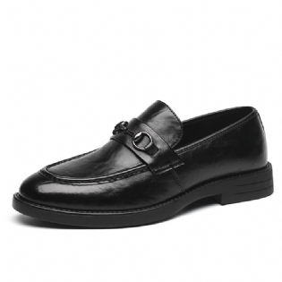 Dress Sko Herre High-end Læder Åndbar Sommer Afslappet Business Kjole Blød Sål Slip-on Bryllup Brudgom Sko