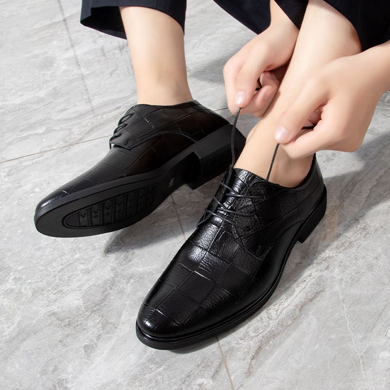 Forår Og Efterår Nye Mænds Kjole Sko Business Casual Sko Stor Størrelse Formel Groomsmen Brudgom Sko Mandlige