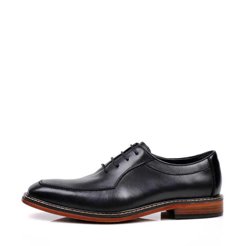 Forår Og Efterår Oxford Sko Mænds Læder Business Kjole Low Top Korean Casual Derby Sko Bryllupssko