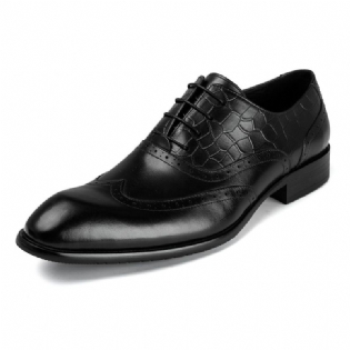 Læder Mænds Oxford-kjolesko Brogue-sko Udskårne Mændssko Business Dress Sko Professionel Kjole Sko