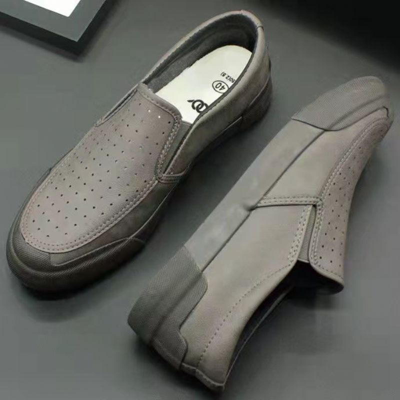 Low-top Slip-on Afslappet Mænds Kjole Sko Efterår Sko Sort Business