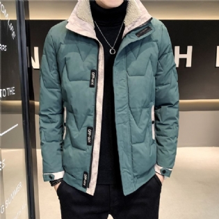 Mænds Dunjakke Casual Fashion Arbejdstøj Standkravejakke