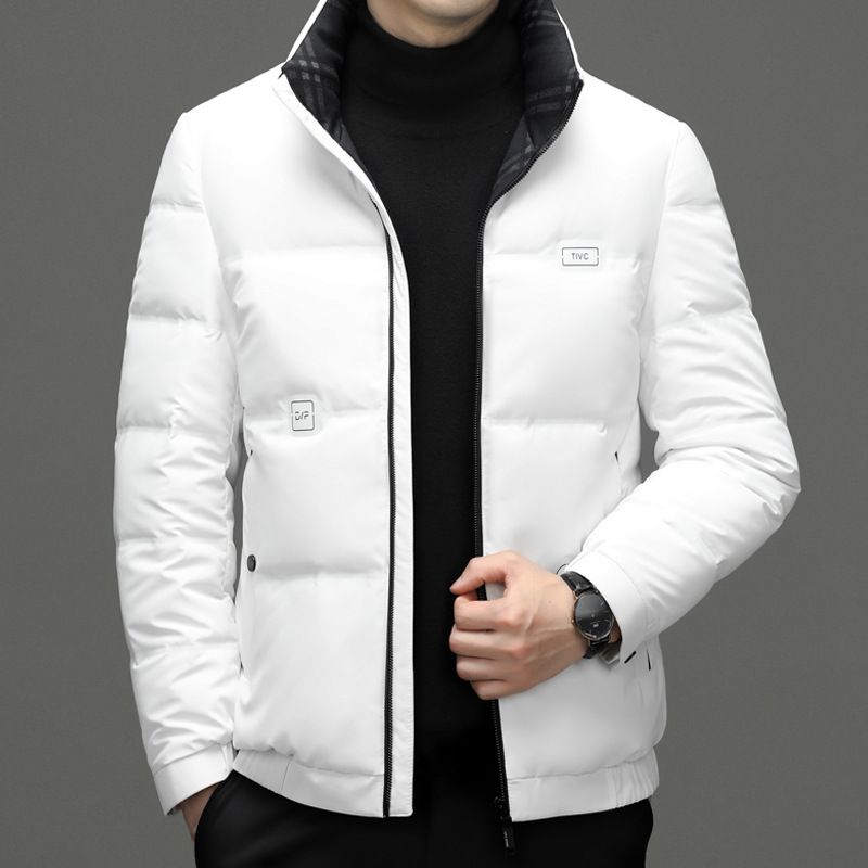Mænds Dunjakke Trend Standkrave Business Casual Kort Jakke