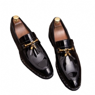 Mænds Spidse Kjole Sko Trendy Frisør Herresko Mode Slip-on Bryllup Sko 38