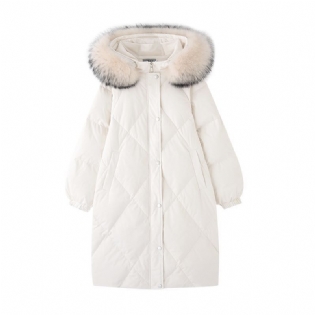 Mellemlang Afslappet Dunjakke Dame Tyk Frakke Fashion