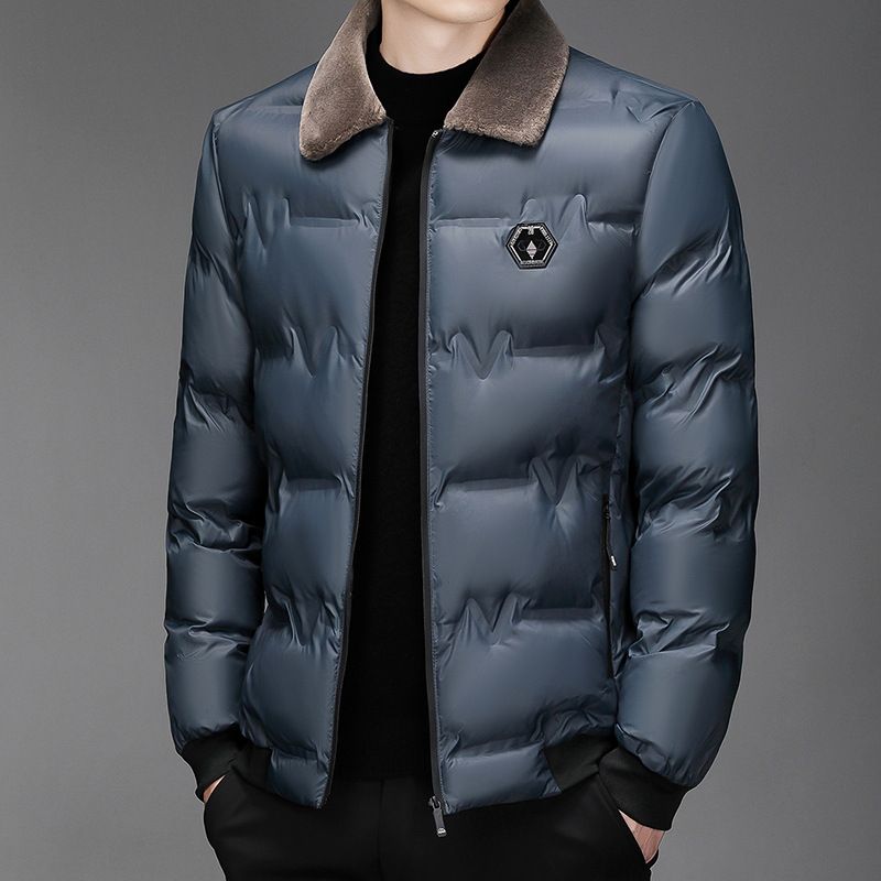 Mode Kort Dunjakke Til Mænd Business Casual Varm Tyk Jakke