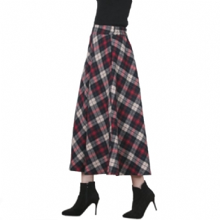 Ulden Swing Lang Nederdel Plaid