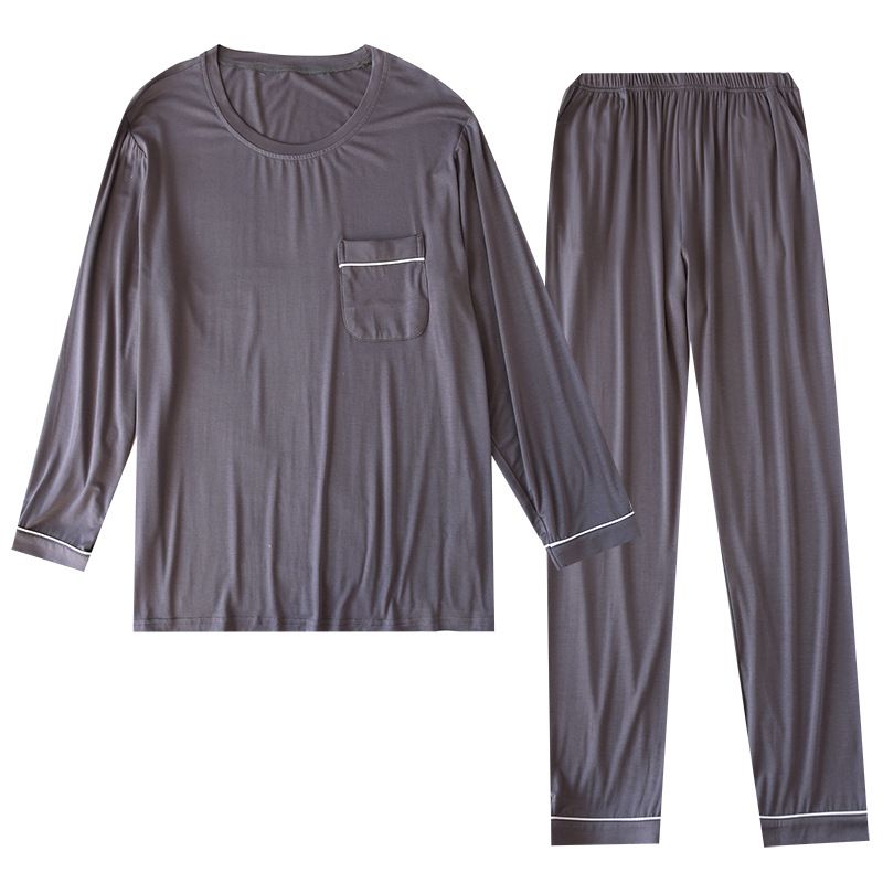 Herrepyjamas Langærmet Hjemmetøj Løse Tynde Jakkesæt