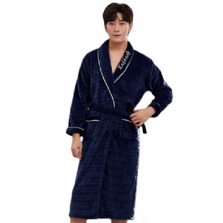 Pyjamas Til Mænd Natkjole Casual Løs Coral Fleece Hjemmetøj