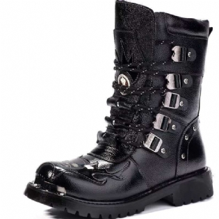 Efterår Og Vinter Mænds Mid-high Top Herresko Martin Støvler Fleece Mode