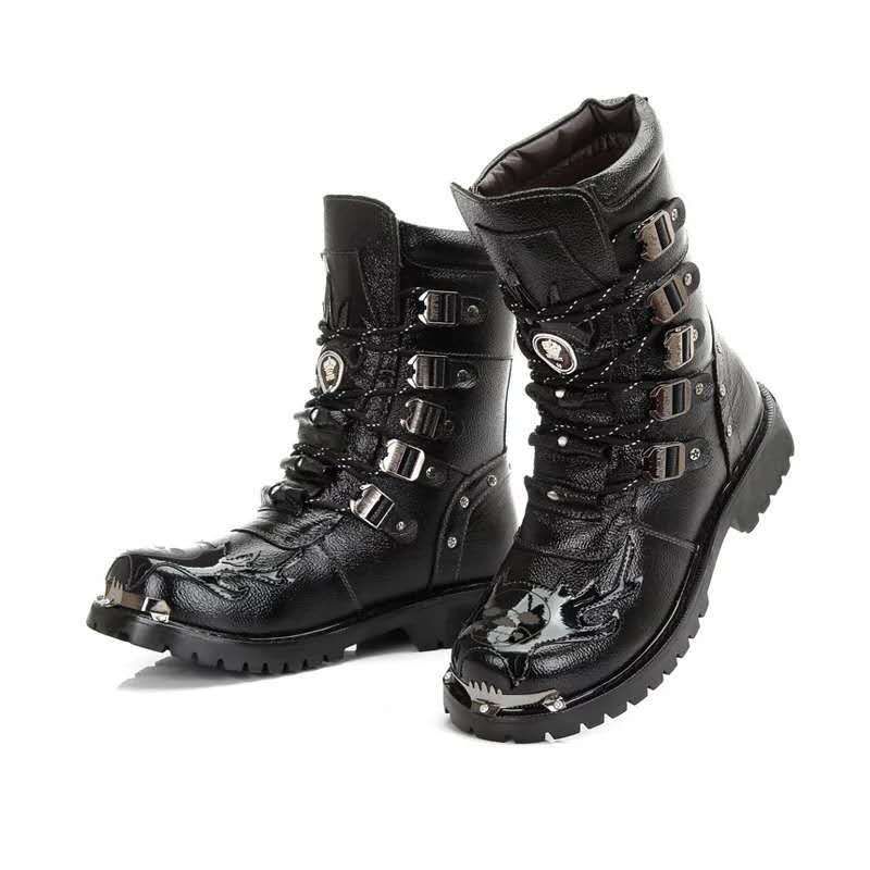 Efterår Og Vinter Mænds Mid-high Top Herresko Martin Støvler Fleece Mode