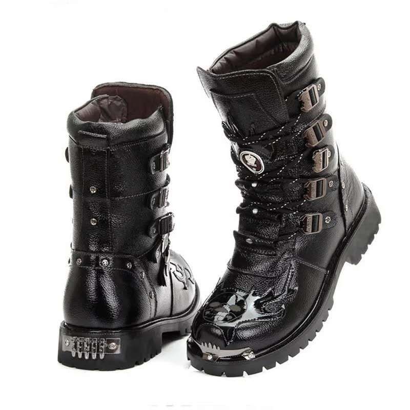 Efterår Og Vinter Mænds Mid-high Top Herresko Martin Støvler Fleece Mode