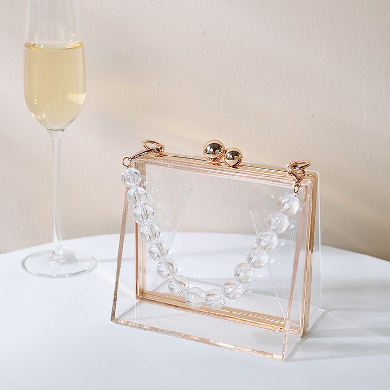 Akryl Gennemsigtig Kreativ Middagstaske Ny Aftagelig Kæde Damehåndtaske Clutch Taske Kvinde