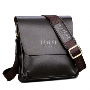 Casual Business Skuldertaske Polo Lodret Lædertaske Til Mænd Trend Messenger Bag