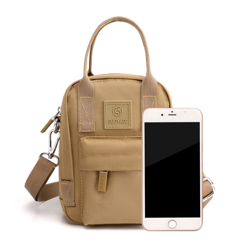 Kvinders 2023 Ny Udenlandsk Stil Mode Skulder Messenger Taske Nylon Stof Bærbar Mobiltelefon