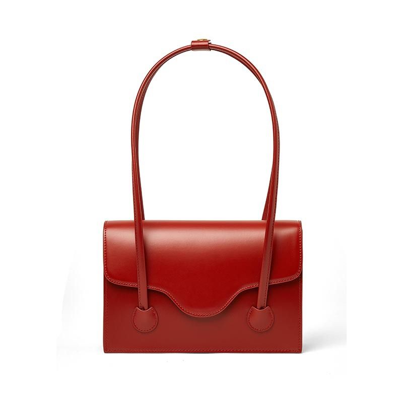 Kvinders Læder Candy Color Skuldertaske Underarm Bag High Sense Fashion Håndtaske